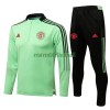 Manchester United Ensemble Sweat d'Entraînement Quarter-Zip 22-23 Verte Pour Homme